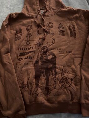 Morgan wallen large brown sweatshirt Brown Graphic Hoodie
